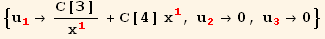 {u_1^1→C[3]/x_1^1 + C[4] x_1^1, u_2^2→0, u_3^3→0}