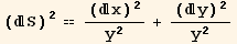 (S)^2 == (x)^2/y^2 + (y)^2/y^2