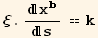 ξ . x_b^b/s == k