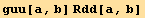 guu[a, b] Rdd[a, b]