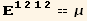 _ (1212)^(1212) == μ