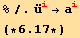 %/.Overscript[u, ..] _i^i→a_i^i(*6.17*)