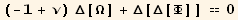 (-1 + ν) Δ[Ω] + Δ[Δ[Φ]] == 0
