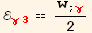 ℰ_ (γ3)^(γ3) == w_ (; γ)/2