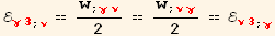 ℰ_ (γ3)^(γ3) _ (; ν) == w_ (; γν)/2 == w_ (; νγ)/2 == ℰ_ (ν3)^(ν3) _ (; γ)