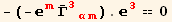 -(-_m^m Overscript[Γ, _] _ (3αm)^(3αm)) . _3^3 == 0
