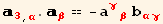 _3^3_ (, α) . _β^β == -a_ (γβ)^(γβ) b_ (αγ)^(αγ)