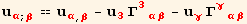 u_α^α_ (; β) == u_α^α_ (, β) - u_3^3 Γ_ (3αβ)^(3αβ) - u_γ^γ Γ_ (γαβ)^(γαβ)