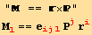  " == ×"<br />M_l^l == e_ (ijl)^(ijl) P_j^j r_i^i