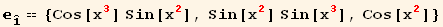 _Overscript[1,^]^Overscript[1,^] == {Cos[x_3^3] Sin[x_2^2], Sin[x_2^2] Sin[x_3^3], Cos[x_2^2]}
